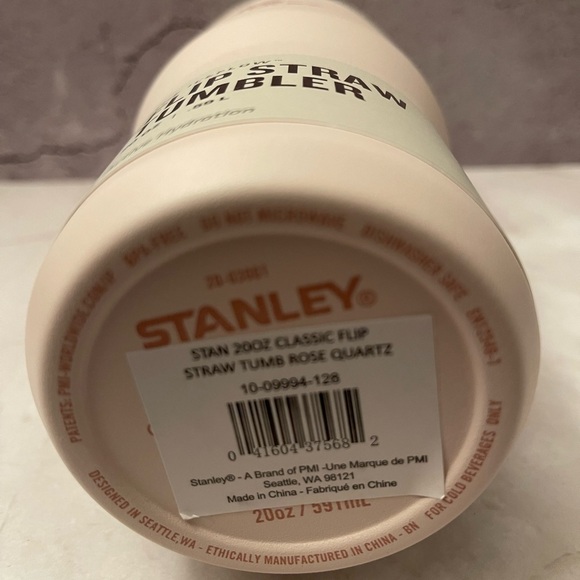 Stanley Flip Straw Tumbler Rose Quartz Stainless Steel & Ice Cube Tray - Picture 6 of 8